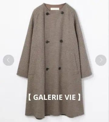 [ GALERIE VIE ] 체크 더블 페이스 코트 정가 95,300엔