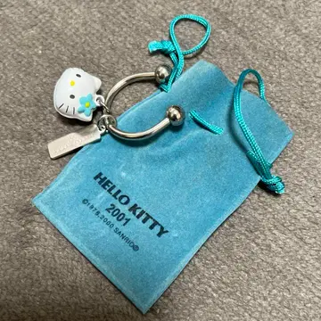 헤이세이 레트로 산리오 카오하나 키티 방울 반지 키링 복조리 2001