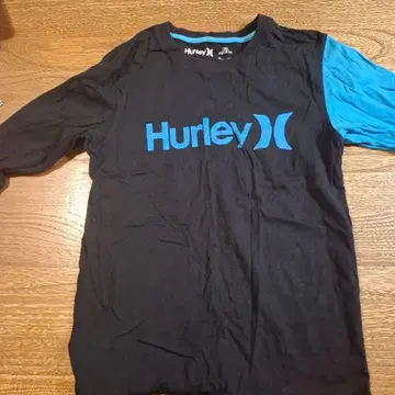 Hurley 7부 소매 티셔츠 블랙 파랑