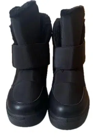 VIVIAN 방한 발수 벨크로 퍼 숏부츠 블랙 L 사이즈