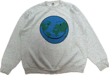 90s BLACK JACK INC smile 스마일 맨투맨 지구