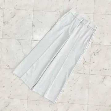 새상품급 PLST 플라스테 와이드 팬츠 린넨 라이트 그레이 S