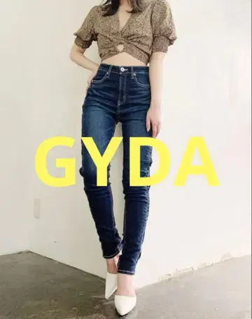 새상품 GYDA 사이드 레이스업 데님 스키니 팬츠