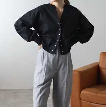 새상품 업사이클 키넥 스냅 버튼 가디건 블랙