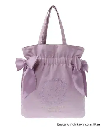 메종 드 플뢰르 모몽가 자수 더블 리본 토트백