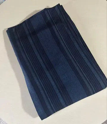 폰피 무늬 기모노 남색