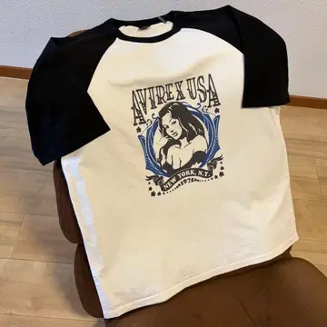AVIREX 래글런 슬리브 T셔츠 2XL 아비렉스