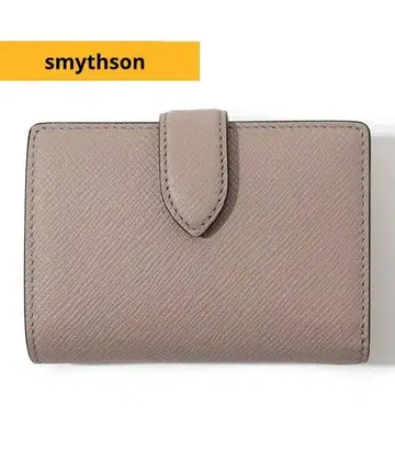 smythson 그레이 SMALL CONTINENTAL 접이식 지갑