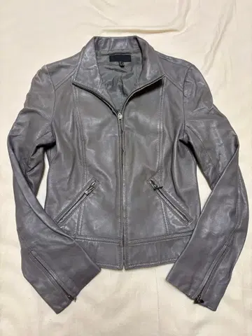 ICB 그레이 가죽 자켓 JPN 9