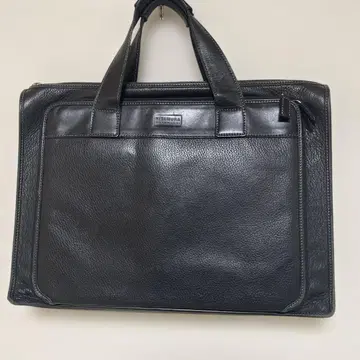 키타무라 브리프 케이스 비즈니스 가죽 백 블랙