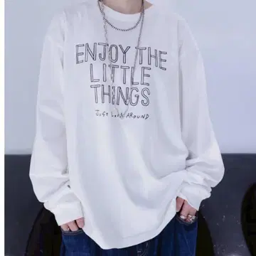 ENJOY THE LITTLE THINGS 티셔츠 프리 사이즈