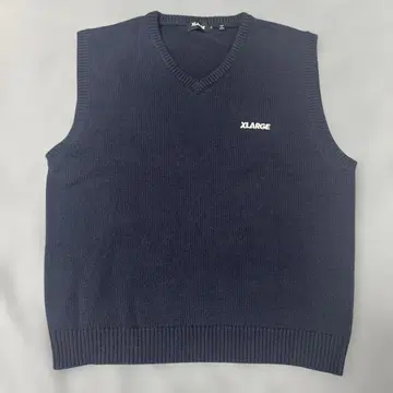 XLARGE 니트 베스트 네이비