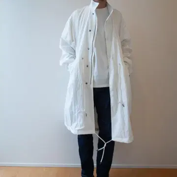 화이트 모즈 코트 롱 기장