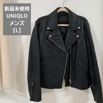 [ 미사용 새상품 ] [ 새상품급 ] UNIQLO 블랙 더블 라이더 자켓