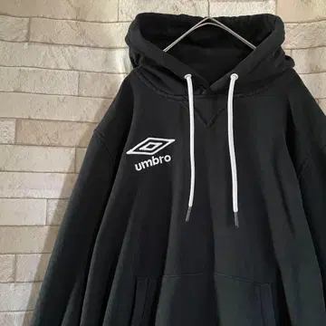 엄브로 후드티 풀오버 자수 속기모 블랙 M