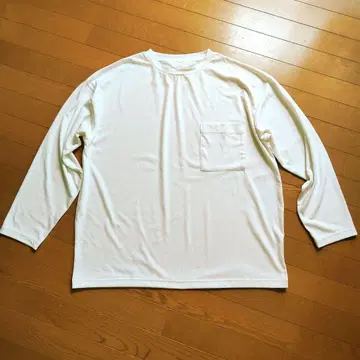 무인양품 무지 라보 긴팔 티셔츠 XL 흰색 화이트 muji