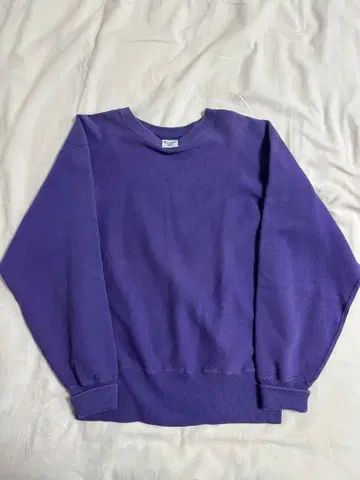 [ 파랑 택 ] Champion 리버스 위브 퍼플 트레이닝복 L