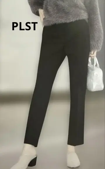 PLST 브러쉬드 백 스틱 팬츠