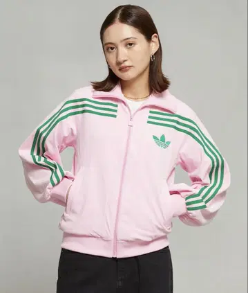 새상품 미사용 adidas 핑크 풀 지퍼 자켓