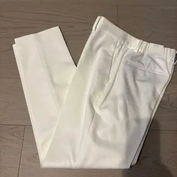 플라스테 코튼 블렌드 스틱 팬츠 L 화이트 새상품