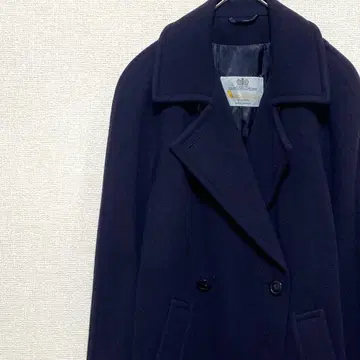 Aquascutum 롱 코트 더블 포켓 부착 안감 부착 루즈핏