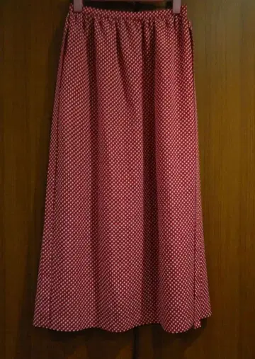 PINK HOUSE 빨간색 도트 롱 스커트