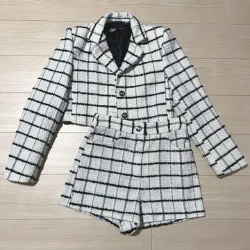 ZARA 트위드 자켓 숏팬츠 셋업