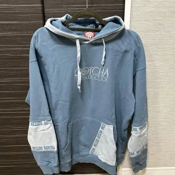 GOTCHA 블루 후드 부착 후드티 L 사이즈