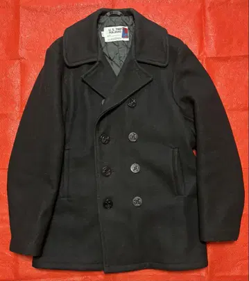 SCHOTT 블랙 울 피코트 XL 사이즈