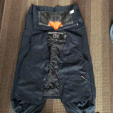 WM NIKKA 네이비 워크 베스트 두꺼운 원단