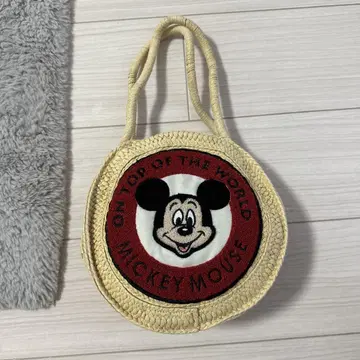 미키마우스 자수 라운드 바스켓백 moussy disney 콜라보