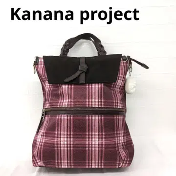 256 Kanana project 체크 무늬 백팩