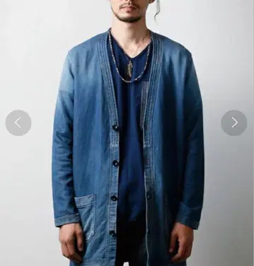 인기 FDMTL 데님 롱 가디건