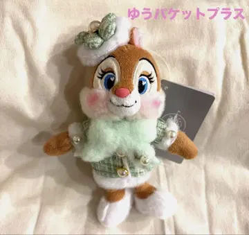 디즈니 스토어 클라리스 트위드 봉제 인형 키링 키체인