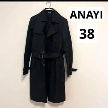 ANAYI [ 블랙 38 ] 새상품급 라이너 세트 트렌치코트