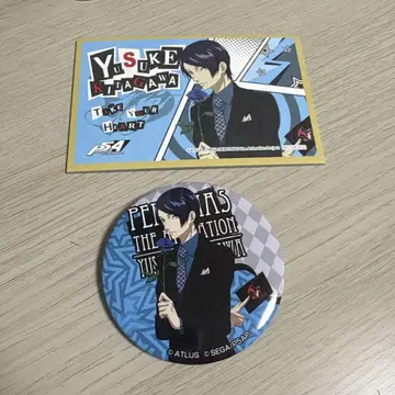 페르소나 5 세가 콜라보 카페 캔뱃지 색지 키타가와 유스케 폭스