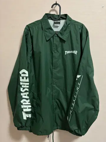 THRASHER 그린 나일론 자켓 L 사이즈 택 없음 미사용 새상품