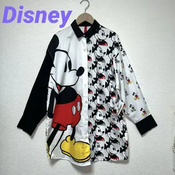 택 포함 Disney 미키 생일 기념 긴팔 셔츠 올 패턴 디즈니 스토어