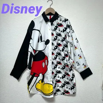 택 포함 Disney 미키 생일 기념 긴팔 셔츠 올 패턴 디즈니 스토어