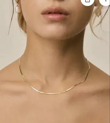 3mm 스네이크 초커 목걸이 골드