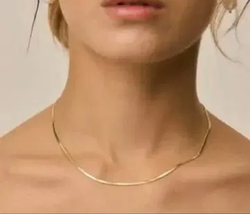 3mm 스네이크 초커 네크리스 핑크 골드