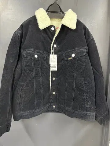 Lee 보아 자켓 스톰 라이더 블랙 코듀로이