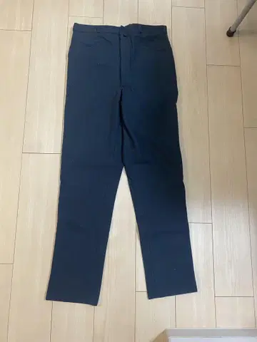 다크 블루 슬랙스 울 혼방