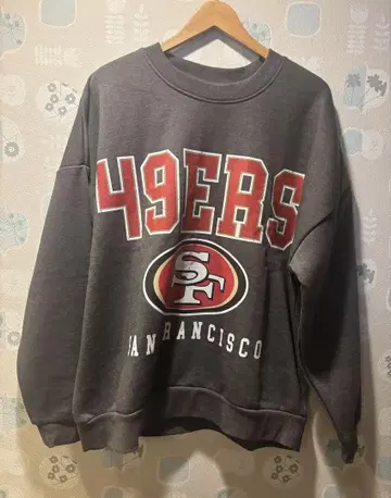 NFL 49ERS 샌프란시스코 맨투맨 다크 그레이 M