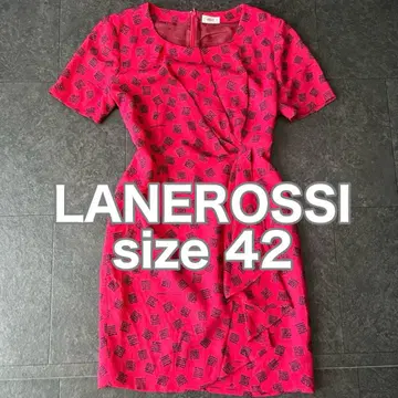 [일본제] LANEROSSI 올 패턴 레트로 원피스 무릎 기장 원피스