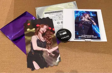 LESSERAFIM 카페 예약 특전 카드와 아크릴 스탠드 윤진 세트