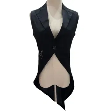 블랙 피스 나우 비대칭 베스트 블랙 일본제 M