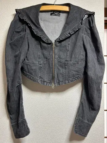 [ 최저가 ] Alley by w closet 데님 세일러 카라 블루종