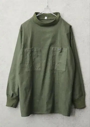 실물 USED 헝가리군 플란넬 풀오버 모크넥 셔츠