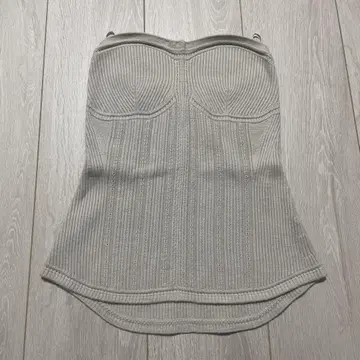 리브 편직 그레이 뷔스티에 M/L